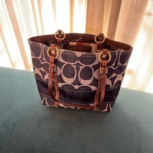 Coach Denim Signature Tote